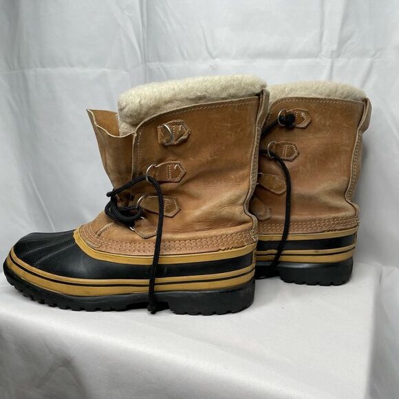 Sorel Caribou Leather Kaufman Rubber Snow Boot - Men’s 9 - Picture 10 of 11